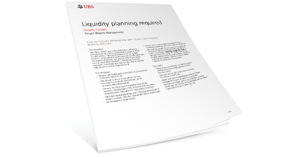 Liquidity planning required